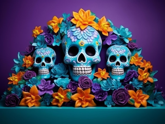 Kompozycja Day of the Dead z miejscem na kopię