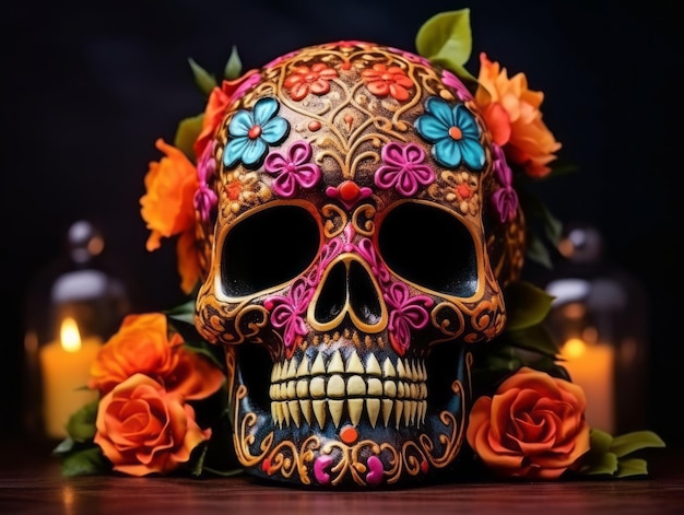 Kompozycja Day of the Dead z miejscem na kopię