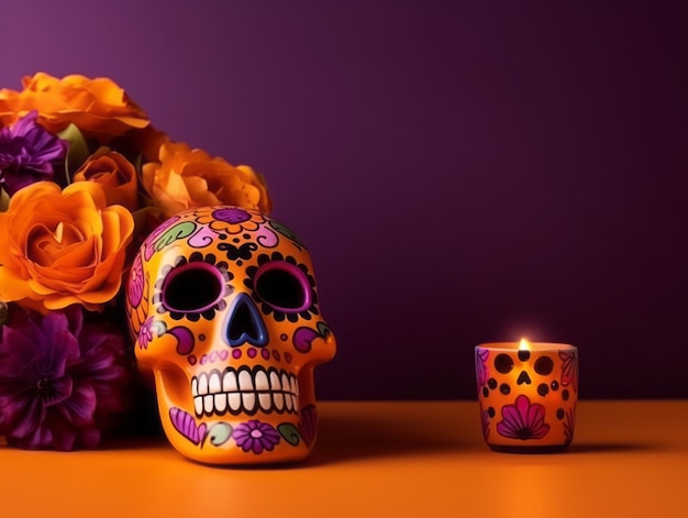 Kompozycja Day of the Dead z miejscem na kopię