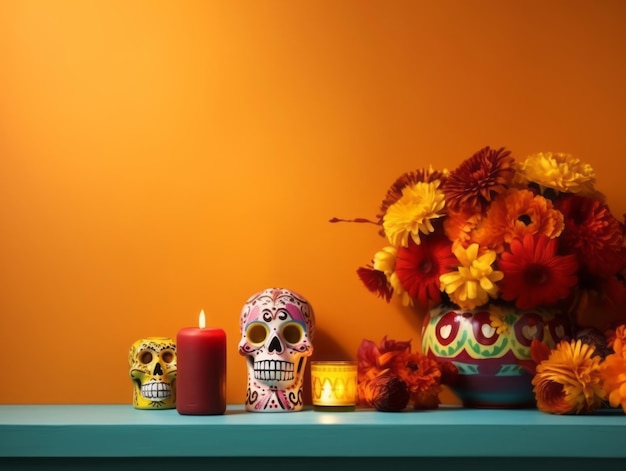 Kompozycja Day of the Dead z miejscem na kopię