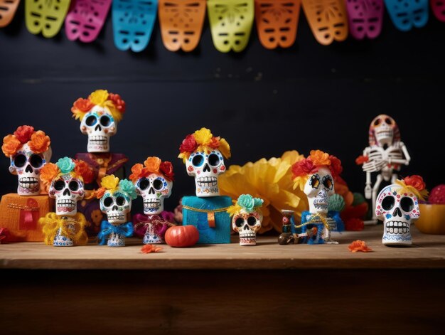 Kompozycja Day Of The Dead Z Miejscem Na Kopię