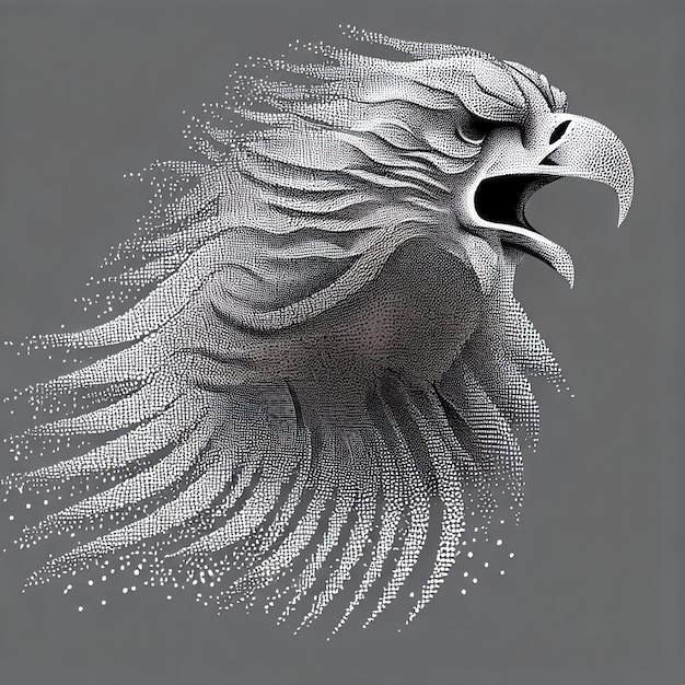 Zdjęcie kompozycja ilustracji wektorowej cząstek orła