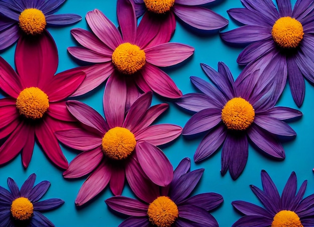 Kompozycja kwiatowa z kolorowymi kwiatami