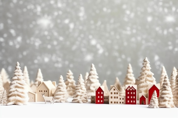 Kompozycja świąteczna z pudełkami na prezenty karty kulki gałęzie jodły szyszki z miejsca na kopię Boże Narodzenie