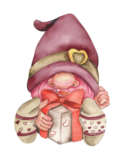 Zdjęcie kompozycja z valentines nordic gnomes skandynawskie gnomes