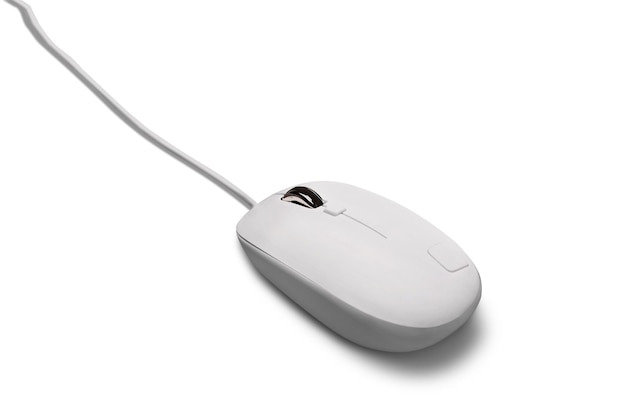 Komputerowa mysz na białym tle