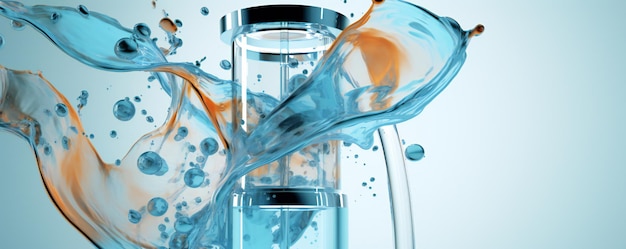Zdjęcie koncepcja abstrakcyjna filtra wody do odkalpowania