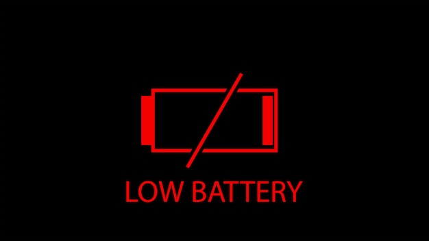 Zdjęcie koncepcja animacji graficznej baterii o niskim poborze mocy