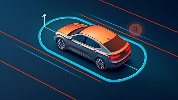 Koncepcja autonomicznego samochodowego systemu czujników do bezpiecznego sterowania pojazdem bez kierowcy Adaptacyjny tempomat przyszłości będzie wykorzystywał generatywną sztuczną inteligencję do wykrywania otaczających pojazdów i pieszych