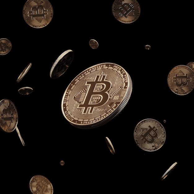 koncepcja bitcoina Nowe wirtualne pieniądze Waluta kryptowalut