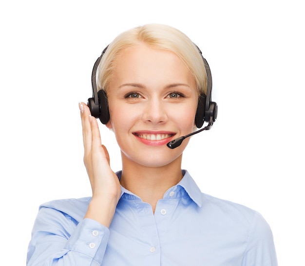 Koncepcja Biznesowa, Technologiczna I Call Center - Przyjazna Operatorka Infolinii Ze Słuchawkami