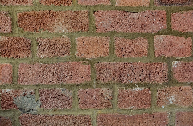 koncepcja cegły, tła i tekstur - ściana z czerwonej cegły