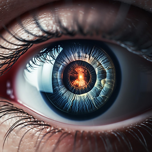 Koncepcja chirurgii oczu w przypadku aser i glaukomy: zbliżenie oka z siatką lub pokryciem docelowym jest również przydatna.