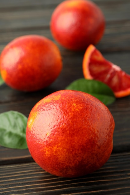 Koncepcja cytrusów z czerwoną pomarańczą z bliska