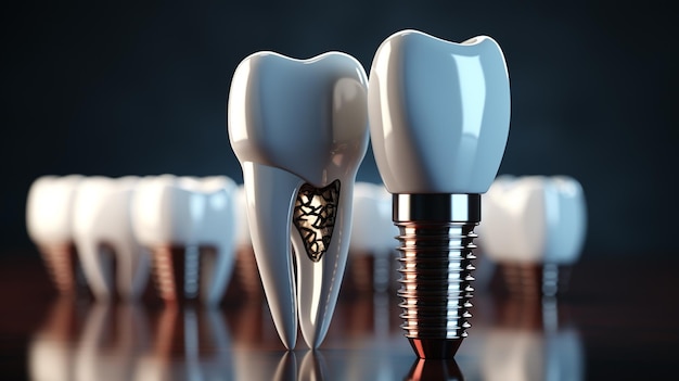 koncepcja dentystyczna z zębem