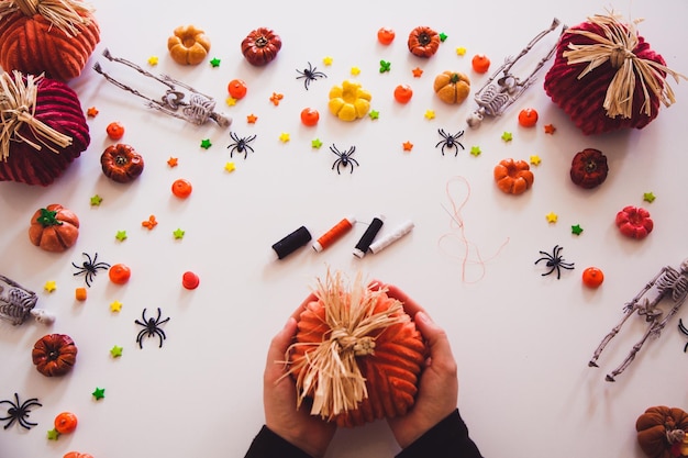 Zdjęcie koncepcja diy halloween