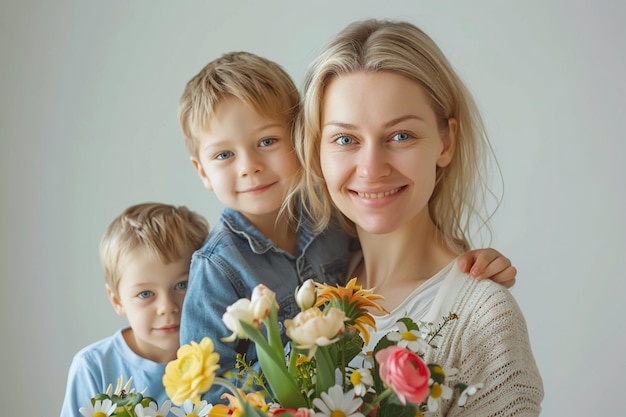 Koncepcja dnia matki z dziećmi i matką