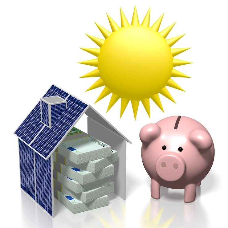Zdjęcie koncepcja energii słonecznej słońca
