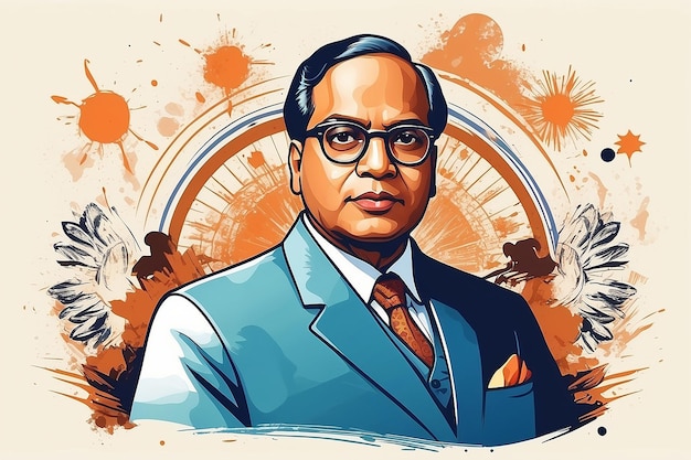 Koncepcja ilustracji wektorowej doktora Bhimrao Ambedkar Jayanti 14 kwietnia