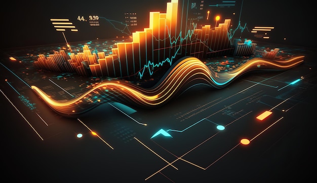 Koncepcją kreatywnego biznesu pieniądze Tło waluty Inwestycje finansowe firmy Nowoczesny szablon abstrakcyjny Projekt transparentu technologii abstrakcyjnej Wykres giełdowy