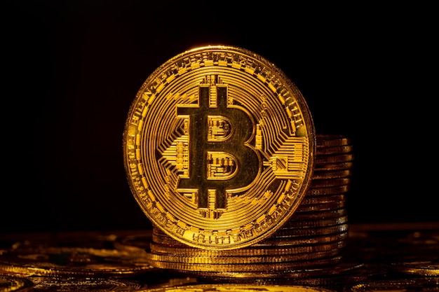 Koncepcja Kryptowaluty Bitcoin Na Białym Tle