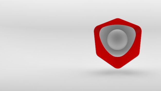 Koncepcja Logo Izometryczny Sześcian Na Białym Tle. Renderowania 3d.
