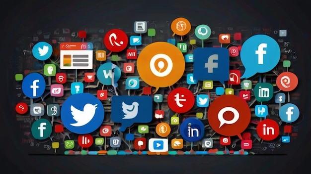 Koncepcja marketingu mediów społecznościowych dla marketingu za pomocą aplikacji