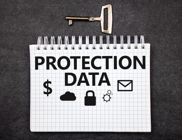 Zdjęcie koncepcja ochrony danych ochrona poufnych danych korespondencja finansuje tworzenie chmury