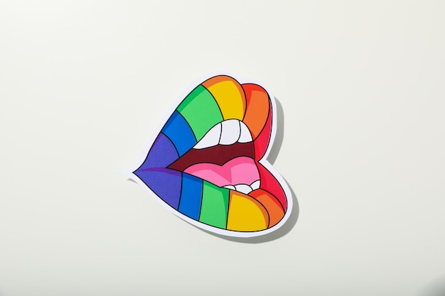 Koncepcja parady LGBT słowo na jasnym tle