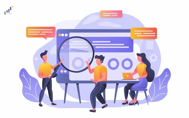 Koncepcja planowania zasobów przedsiębiorstwa ERP produktywność i poprawa przedsiębiorstwa Ilustracja strony internetowej