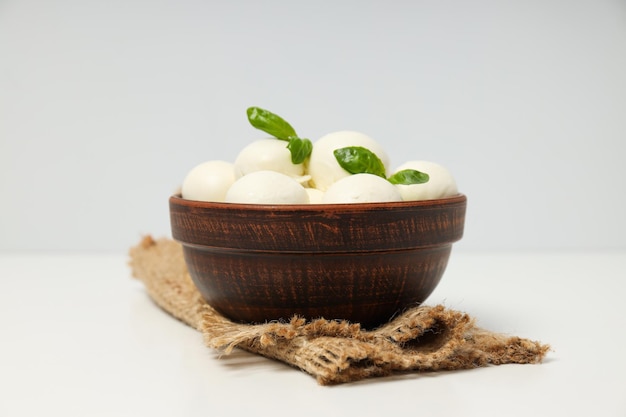 Koncepcja sera mozzarella na smaczne produkty mleczne