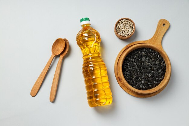 Koncepcja składników do gotowania Olej słonecznikowy