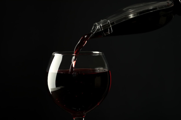 Koncepcja smacznego i pysznego wina napoju alkoholowego