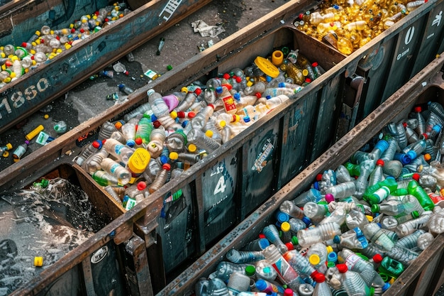 Zdjęcie koncepcja sortowania odpadów i śmieci