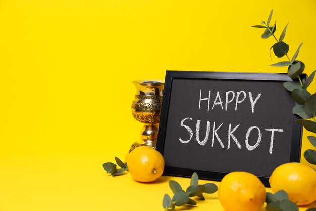 Koncepcja Szczęśliwego Festiwalu Sukkot święta żydowskiego