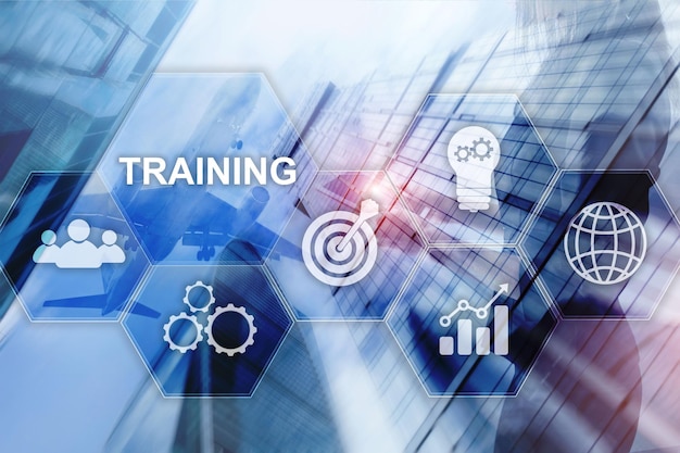 Koncepcja szkolenia biznesowego Szkolenie Webinar E-learning Koncepcja technologii finansowej i komunikacji