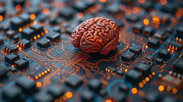 Koncepcja sztucznej inteligencji z mózgiem na płytce obwodowej