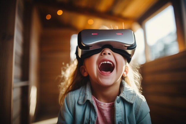 Koncepcja technologii przyszłości okularów VR Generative AI