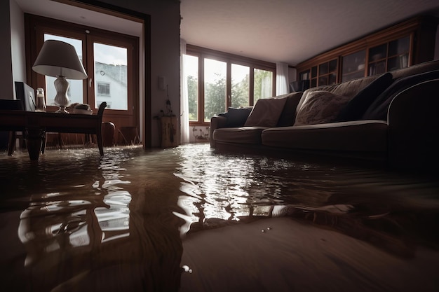 Koncepcja ubezpieczenia mieszkania wewnętrznego w przypadku zalanych pomieszczeń mieszkalnych generatywny ai