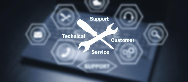 Zdjęcie koncepcja wsparcia technicznego obsługi klienta