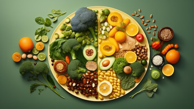 Koncepcja zdrowych alternatyw żywności AI generatywny
