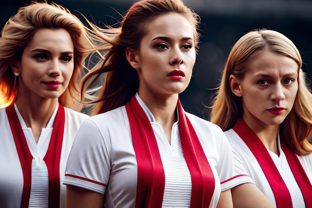 Zdjęcie koncepcja żeńskich fanów piłki nożnej