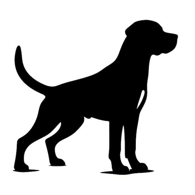 Koncepcja zwierząt z sylwetką psa Ikona Clip Art Ilustracja Wektorowy Projekt