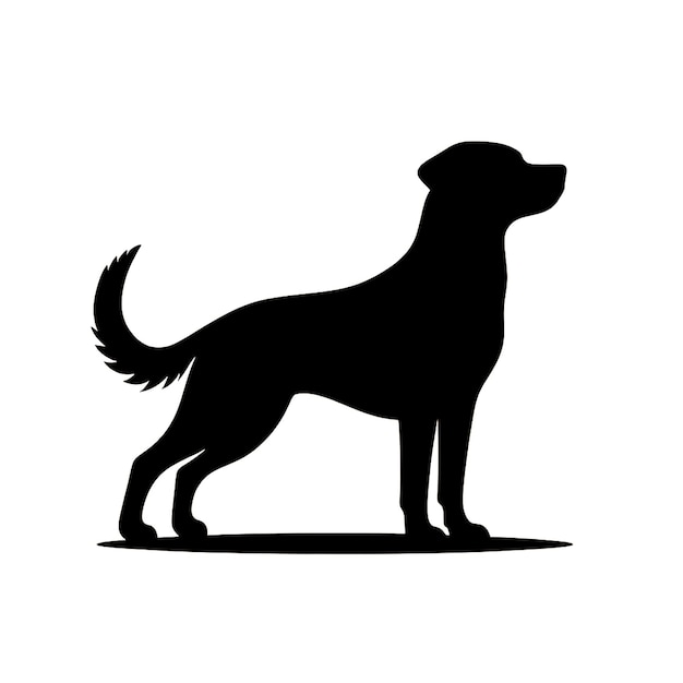 Koncepcja zwierząt z sylwetką psa Ikona Clip Art Ilustracja Wektorowy Projekt