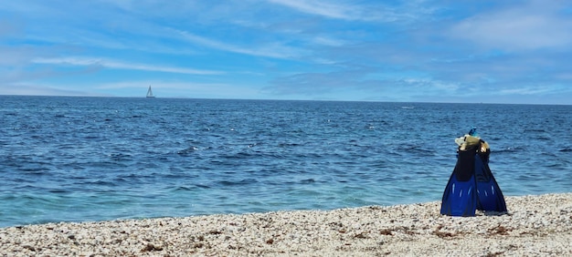 koncepcje nurkowaniapłetwy do pływania w piasku na plaży