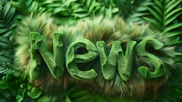 Zdjęcie koncepcyjny plakat green fur news