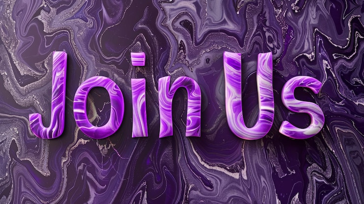 Zdjęcie koncepcyjny plakat społeczności i zespołu violet marble
