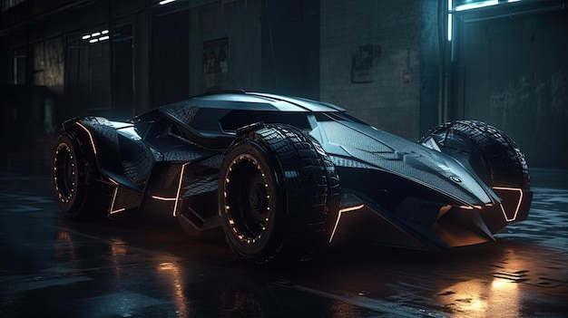 Koncepcyjny samochód super samochodu, który jest oparty na filmie filmu.