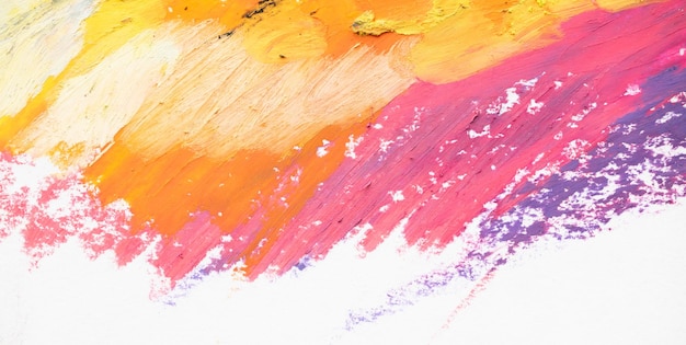 Konceptualny abstrakcyjny obraz narysowany pastelami olejowymi z bliska obrazu olejnego na papierze