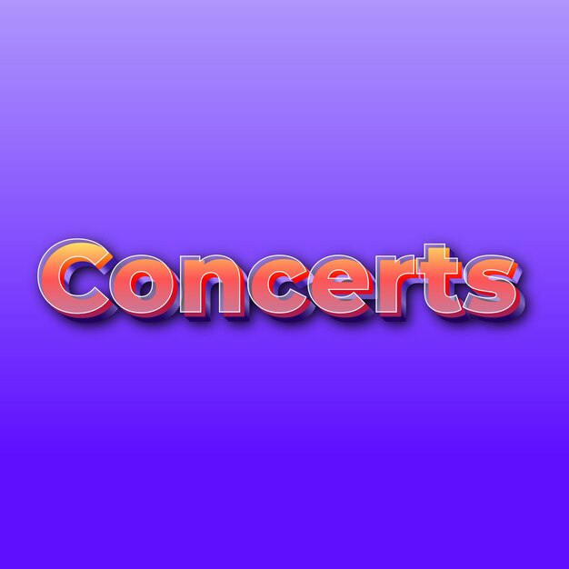 Zdjęcie koncerty efekt tekstowy jpg gradientowe fioletowe zdjęcie karty w tle
